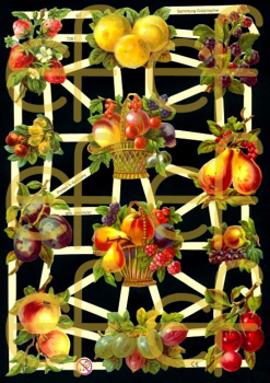 "Obst, Jugendtraum", 7261, mit Glimmer, Glanzbilder, Größe: 16,5 x 23,5 cm