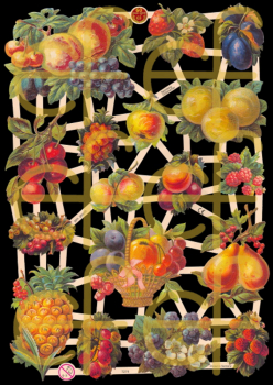 "Obst, Jugendtraum", 7274, mit Glimmer, Glanzbilder, Größe: 16,5 x 23,5 cm