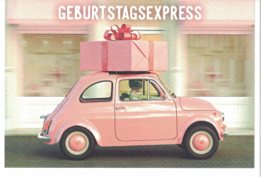 „Geburtstagsexpress“: Doppelkarte 12x17,2cm