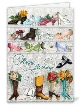 Edition Tausendschön "Happy Birthday" Geburtstagskarte Schuhe Gr: 17x12cm