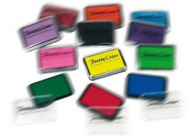 Pretty Color Pigment Stempelkissen „gelb“ in Kunsstoffbox 9 x 6 cm