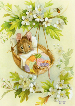 Racey Helps "Rock-a-bye Baby" Postkarte, Größe: 10,5x15 cm