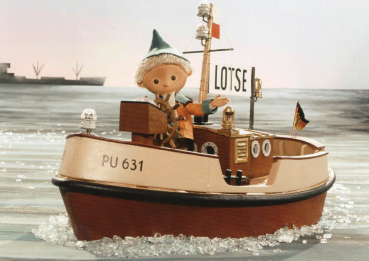 "Sandmännchen auf Boot" Unser Sandmännchen Postkarte, Größe: 10,5x15 cm