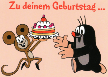 Zdeněk Miler "Zu deinem Geburtstag" Der kleine Maulwurf, Größe: 10,5x15 cm