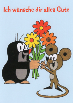 Zdeněk Miler "Ich wünsche dir alles Gute" Der kleine Maulwurf, Größe: 10,5x15 cm