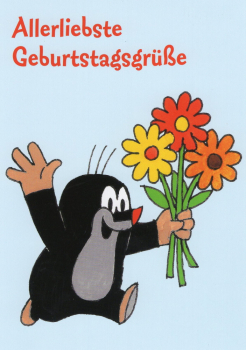Zdeněk Miler "Allerliebste Geburtstagsgrüße" Der kleine Maulwurf, Größe: 10,5x15 cm