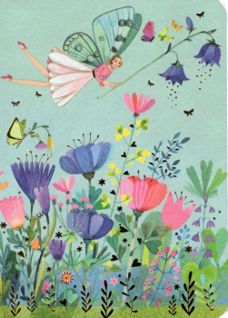 Notizheft „Fee mit Blumen“ Mila Marquis A6 Größe 10,5x14,8cm