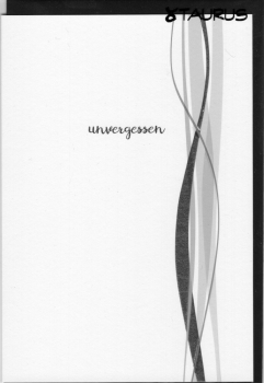 Charis Bartsch „unvergessen“: Doppelkarte, Trauerkarte 12x17,2cm