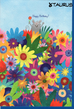 Charis Bartsch „Happy Birthday!“ Geburtstagskarte, Doppelkarte 12x17,2cm