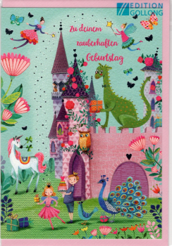 Mila Marquis „Zu deinem zauberhaften Geburtstag“ Doppelkarte 12x17,2cm