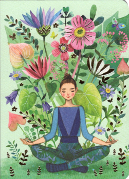 Notizheft „Yoga“ Mila Marquis A6 Größe 10,5x14,8cm
