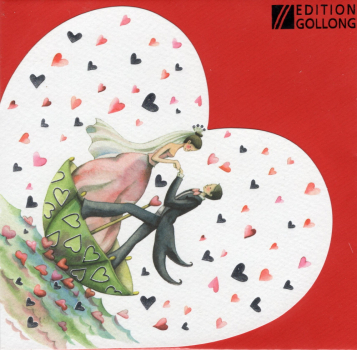 Nina Chen „Zur Hochzeit“: Doppelkarte herzform 14,5x14,5cm