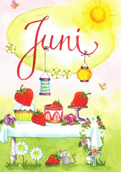 Inga Berkensträter "Juni" Monats-Postkarte, Größe: 10,5x15 cm