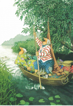 Inge Löök Nr. 28 "Frauen im Boot" Größe: 10,5x15 cm