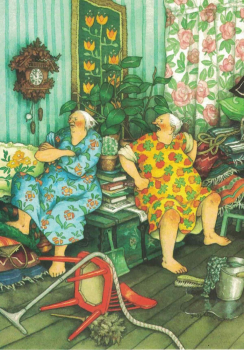 Inge Löök Nr. 44 "Frauen im Streit" Größe: 10,5x15 cm