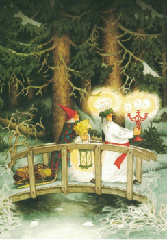 Inge Löök Nr. 51 "Frauen tragen Kerzen" Größe: 10,5x15 cm