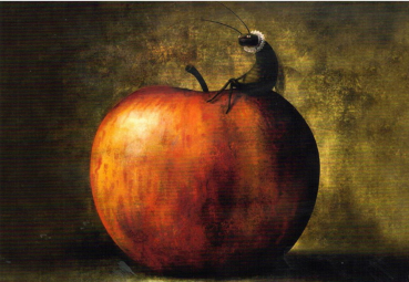 Inkognito Emilia Dziubak „Apfelinsekt“ - Postkarte, Größe: 10,5x14,8cm