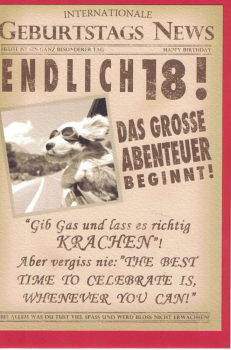 Kathrin Stockebrand „18. Geburtstag“: Doppelkarte 12x17,2cm