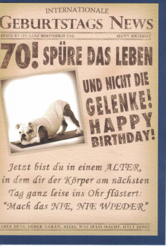 Kathrin Stockebrand „70. Geburtstag“: Doppelkarte 12x17,2cm