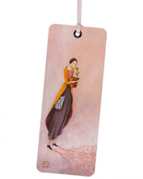Gaëlle Boissonard "Frau mit Blumentopf" Lesezeichen, Aquarupella Größe 14x5,5cm
