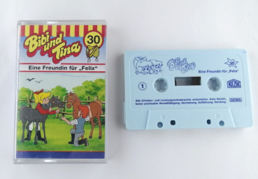 "Bibi und Tina "Eine Freundin für Felix" Nr. 30, MC Hörspielkassette von 1997 - GEBRAUCHT