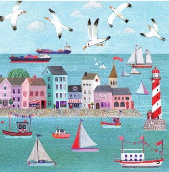 Mila Marquis  "Am Meer", Glitzer Größe: 14x14cm