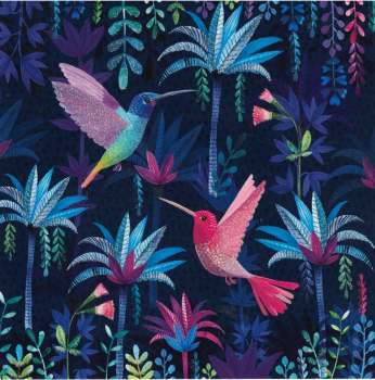 Mila Marquis  "Kolibris",  Glitzer,  Größe: 14x14cm
