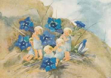 Mili Weber "Enzian" Postkarte, Größe: 10,5x15 cm