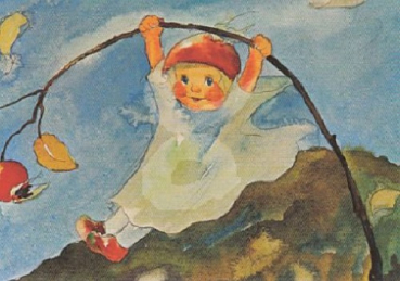 Mili Weber "Hagebuttenschaukel" Postkarte, Größe: 10,5x15 cm