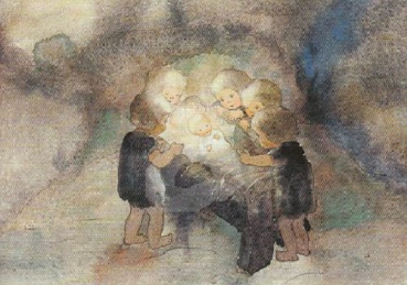 Mili Weber "Kind geboren" Postkarte, Größe: 10,5x15 cm