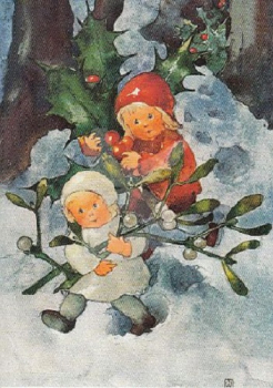 Mili Weber "Mistelzweig" Postkarte, Größe: 10,5x15 cm