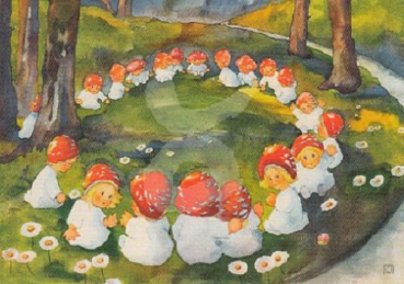 Mili Weber "Pilzkreis" Postkarte, Größe: 10,5x15 cm