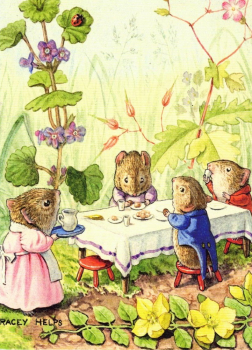 Molly Brett "The Voles´ Tea Party" Postkarte, Größe: 10,5x15 cm