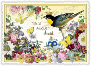 Monats - Edition Tausendschön "August" PK1029 Postkarte Größe: 10,5x15 cm