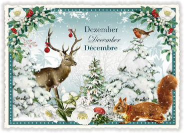 Monats - Edition Tausendschön "Dezember" PK1033 Postkarte Größe: 10,5x15 cm