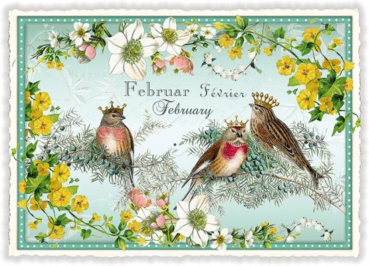 Monats - Edition Tausendschön "Februar" PK1023 Postkarte Größe: 10,5x15 cm