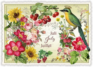 Monats - Edition Tausendschön "Juli" PK1028 Postkarte Größe: 10,5x15 cm