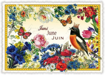 Monats - Edition Tausendschön "Juni" PK1027 Postkarte Größe: 10,5x15 cm