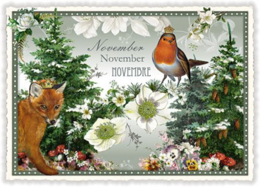 Monats - Edition Tausendschön "November" PK1032 Postkarte Größe: 10,5x15 cm