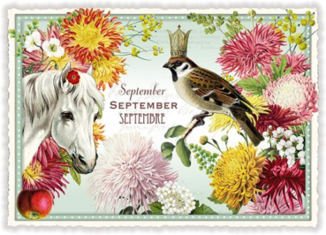 Monats - Edition Tausendschön "September" PK1030 Postkarte Größe: 10,5x15 cm