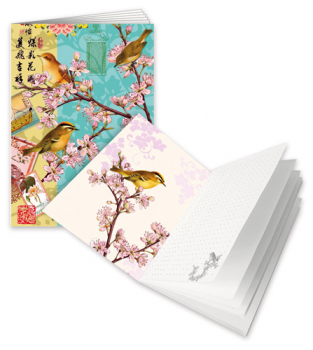 Notizheft "Vögel mit Vogelnest" Edition Tausendschön A6 Größe 10,5x14,8cm