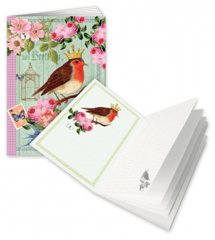 Notizheft "Rotkehlchen" Edition Tausendschön A6 Größe 10,5x14,8cm