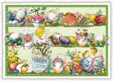 Edition Tausendschön "Osterkarte mit Ostereier" PK274 Größe: 10,5x15 cm