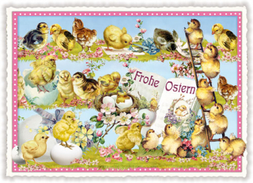 Edition Tausendschön "Frohe Ostern", Osterkarte mit Küken, PK276 Größe: 10,5x15 cm