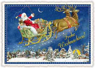 Edition Tausendschön "Frohe Weihnachten", Weihnachtsmann,  PK294 Größe: 10,5x15 cm