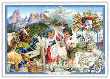 Edition Tausendschön "Bayern" , Grußkarte PK37 Größe: 10,5x15 cm