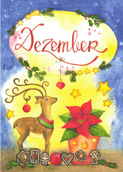 Inga Berkensträter "Dezember" Monats-Postkarte, Größe: 10,5x15 cm