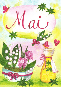 Inga Berkensträter "Mai" Monats-Postkarte, Größe: 10,5x15 cm
