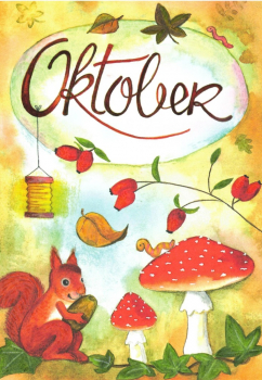 Inga Berkensträter "Oktober" Monats-Postkarte, Größe: 10,5x15 cm