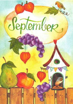 Inga Berkensträter "September" Monats-Postkarte, Größe: 10,5x15 cm
